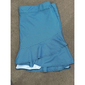 Lady Hagen Women's Golf Ruffle Skirt Skort UPF25+ Built In‎ Shorts Blue XXL NWT